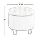 Button Tufted Velvet Upholstered Wooden Ottoman with Hidden Storage Cream and Brown - K6171-B247 By Casagear Home KFN-K6171-B247