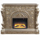 Mas LED Electric Fireplace, Touch Panel, 69 Inch, Classic Silver Resin