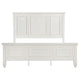 Lila King Bed, Picture Frame Panel Headboard, Farmhouse White Wood
