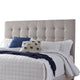Ashley Dolante King Bed | Button Tufted Beige | Polyester Headboard