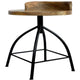 Pia 30-35 Inch Industrial Style Adjustable Swivel Bar Stool With Backrest By The Urban Port