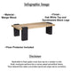Bonne Coffee Table, 60 Inch Wide Rectangular Top, Handcrafted White Oak and Sandblasted Black By The Urban Port