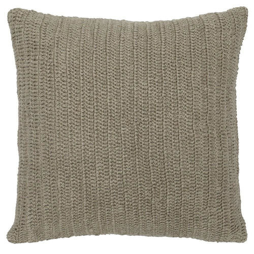 22 x 22" Throw Pillow with Hand Knit Details, Brown By Casagear Home