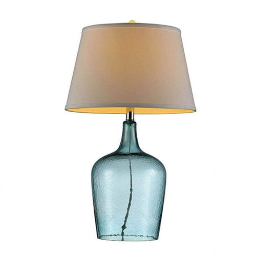 ALEX Contemporary  Ocean Breeze Glass Table Lamp, Blue By Casagear Home